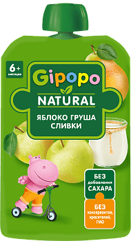 Яблоко, груша, сливки