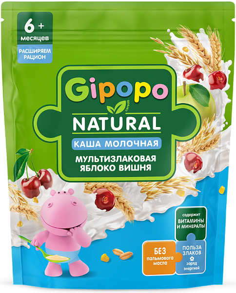 Каша молочная мультизлаковая яблоко, вишня